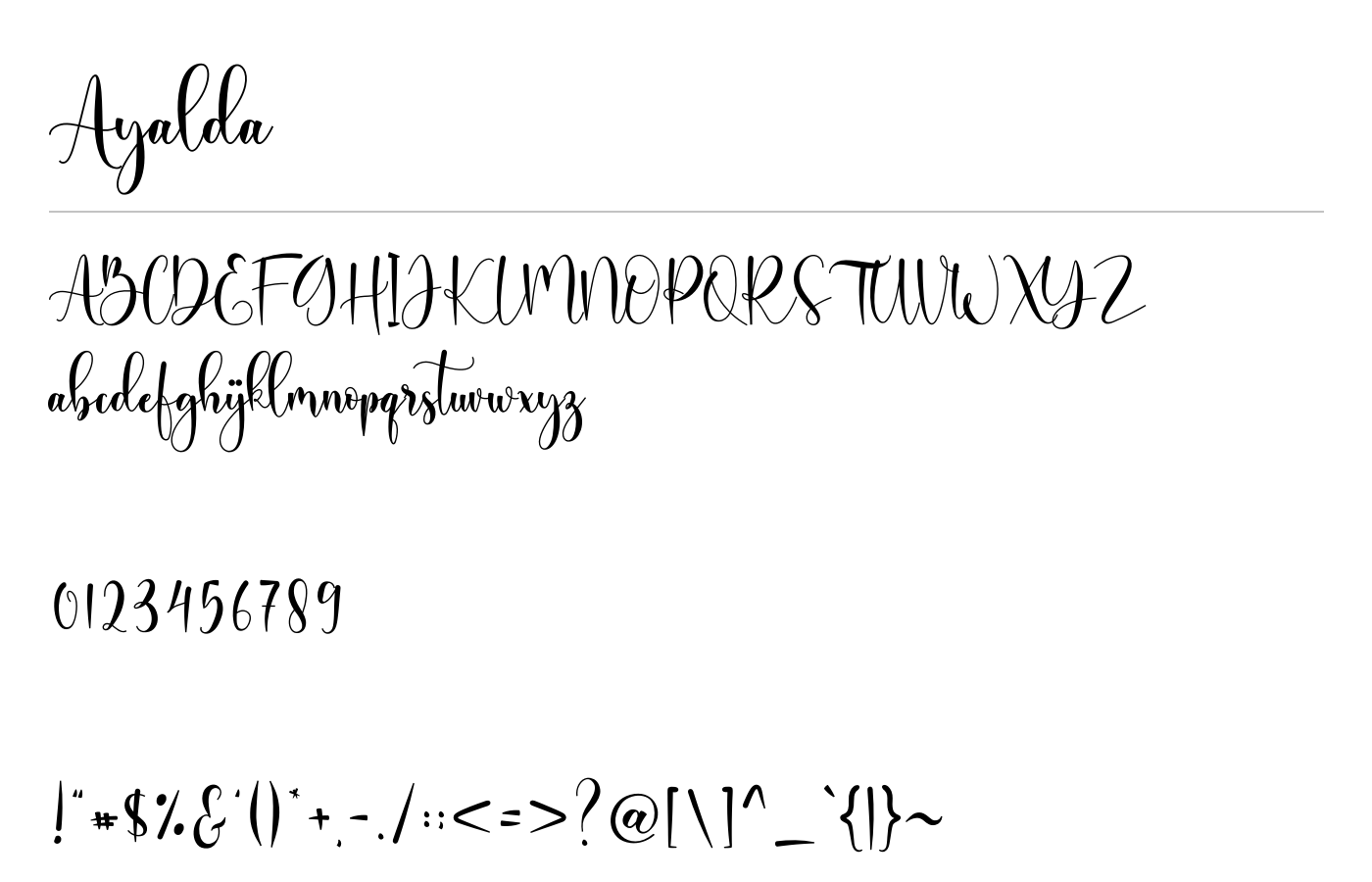 Ayalda Font preview