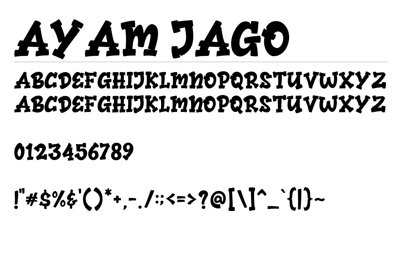Ayam Jago Font preview