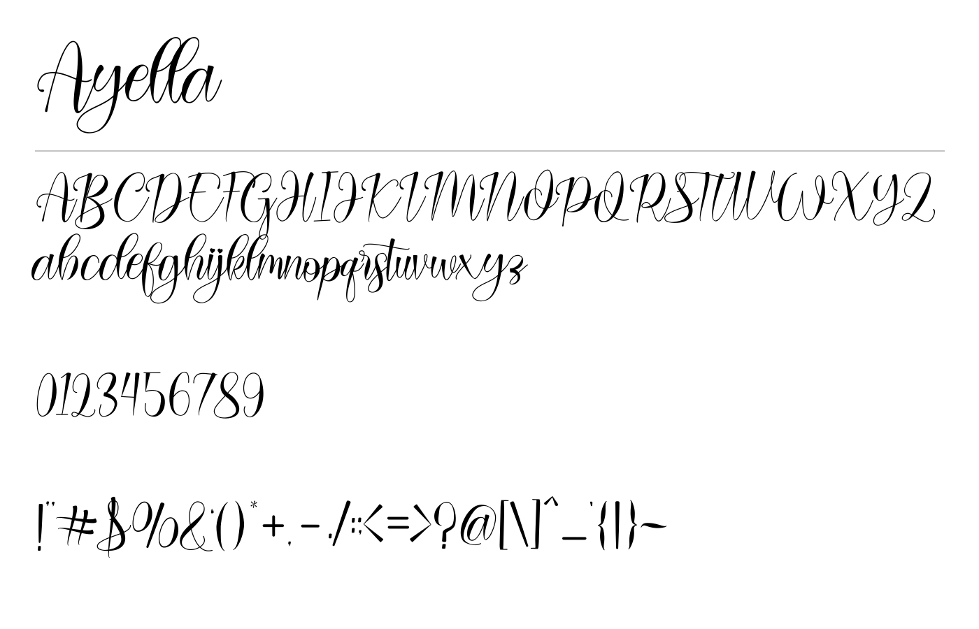 Ayella Font preview