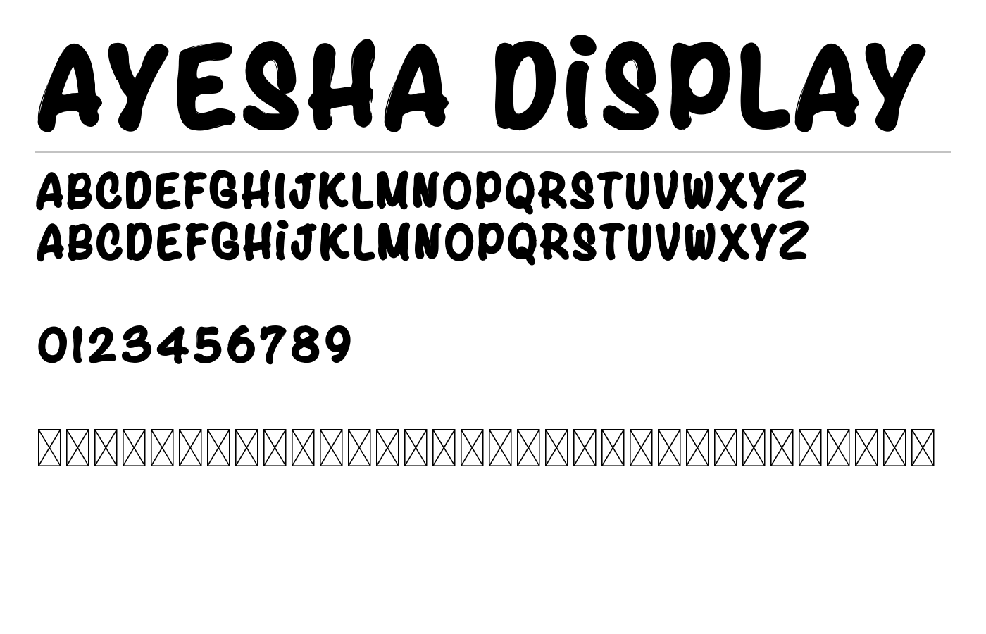 Ayesha Display Font preview