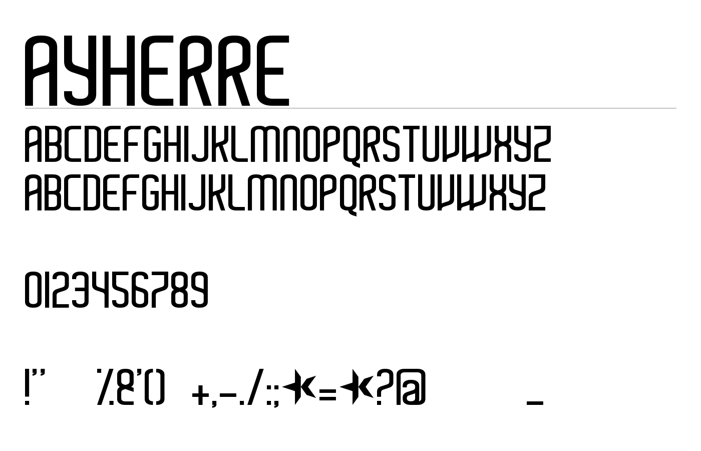 Ayherre Font preview