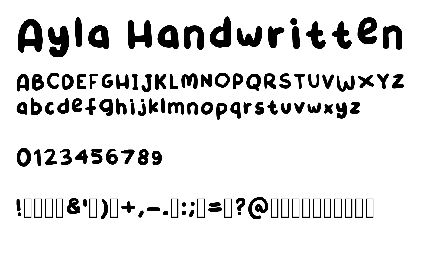 Ayla Handwritten Font preview