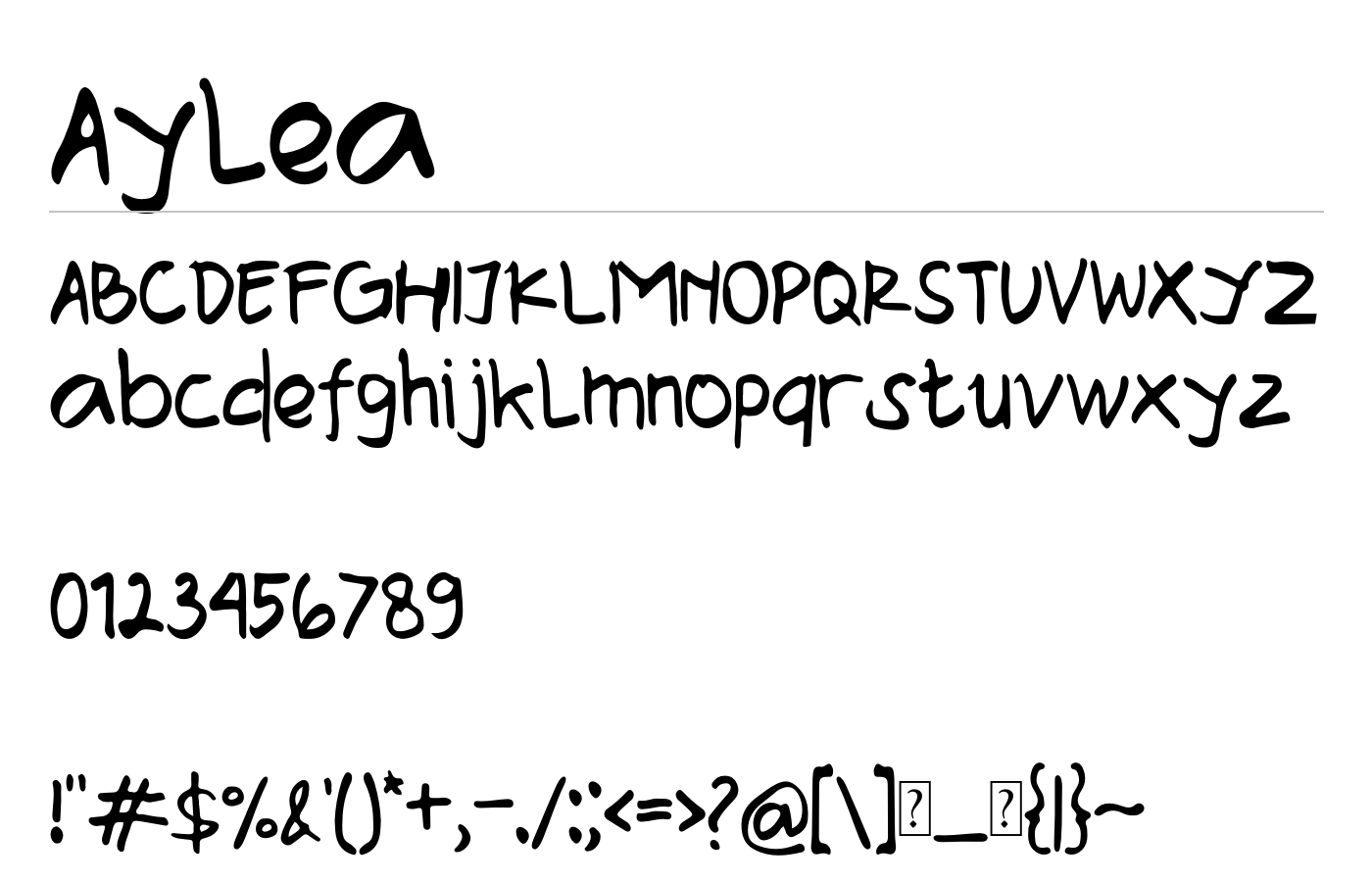 Aylea Font preview