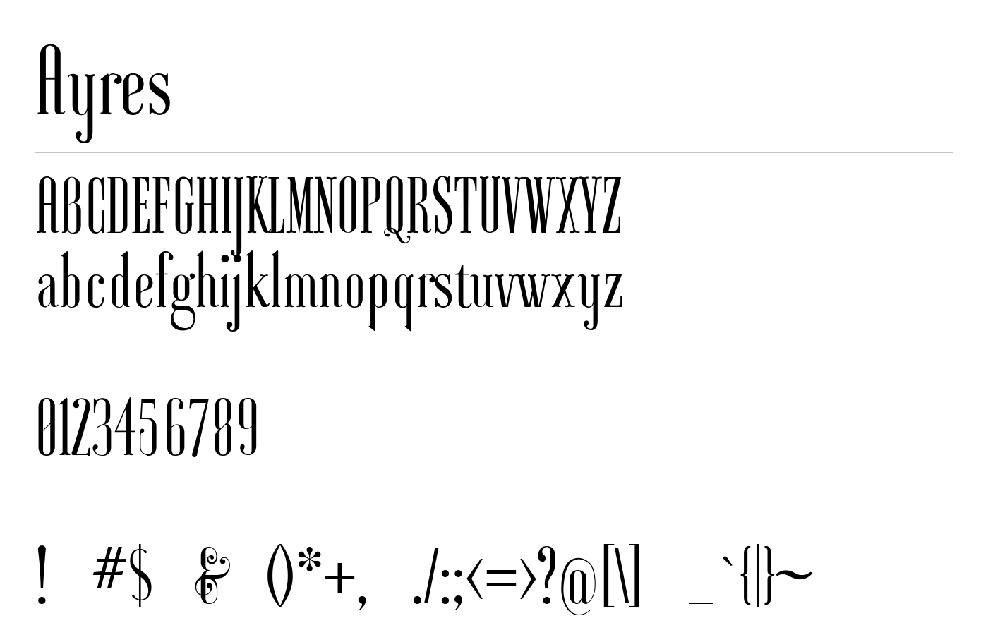 Ayres Font preview