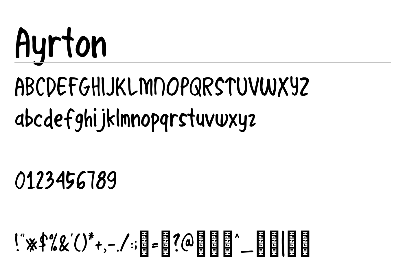 Ayrton Font preview