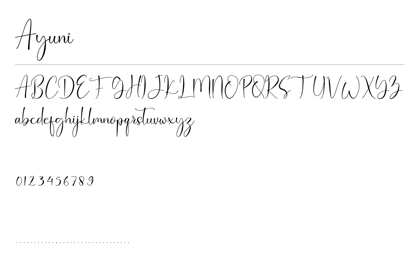 Ayuni Font preview