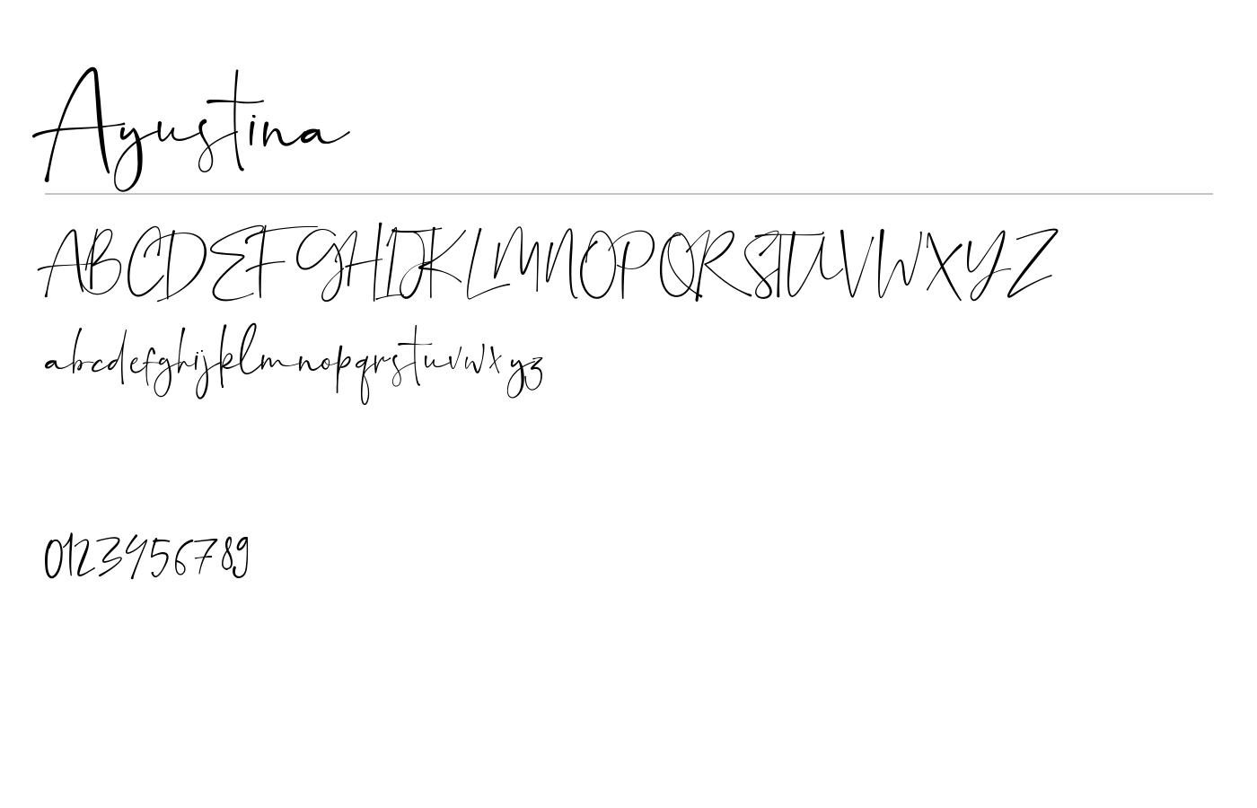 Ayustina Font preview