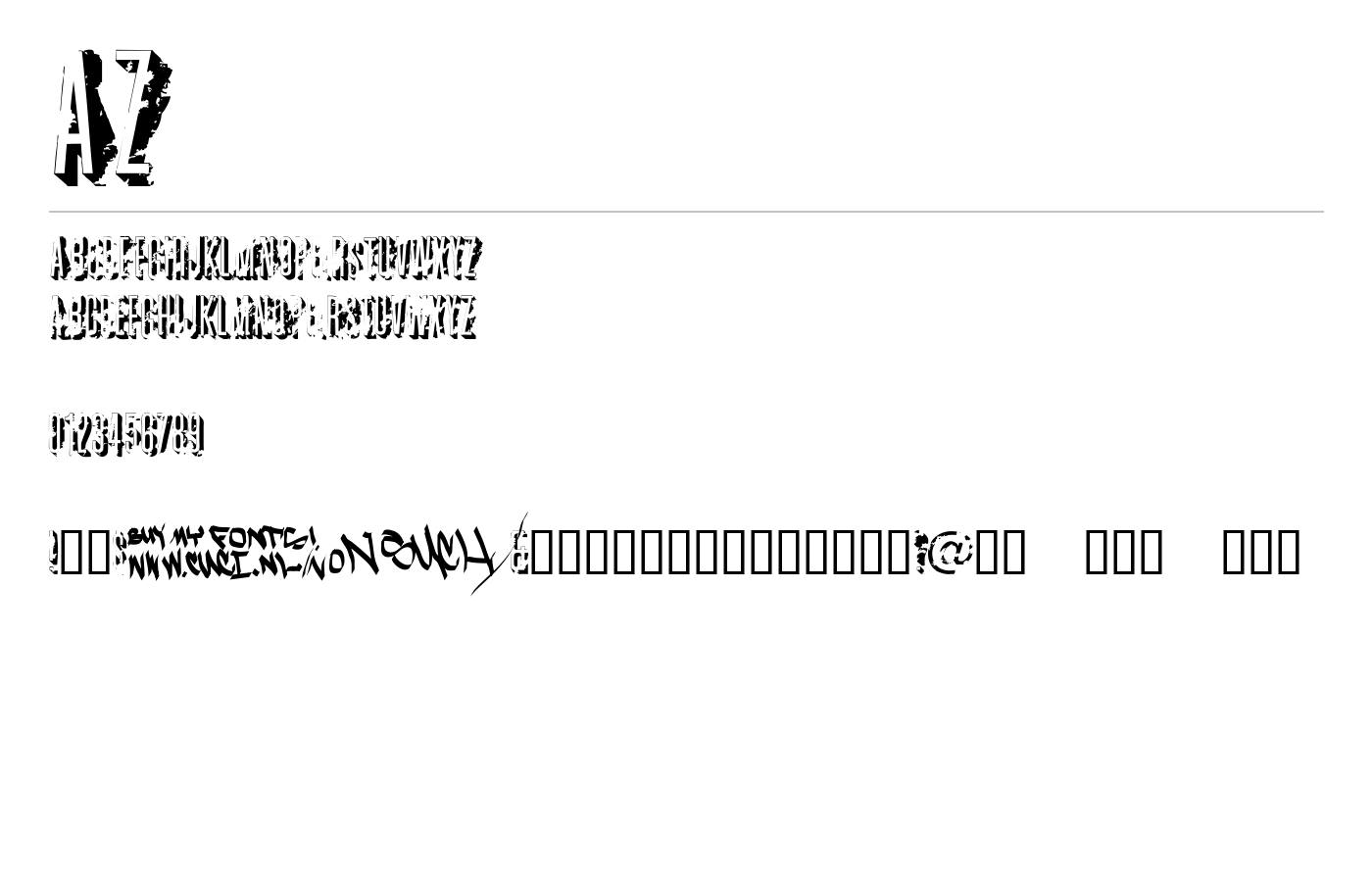 AZ Font preview
