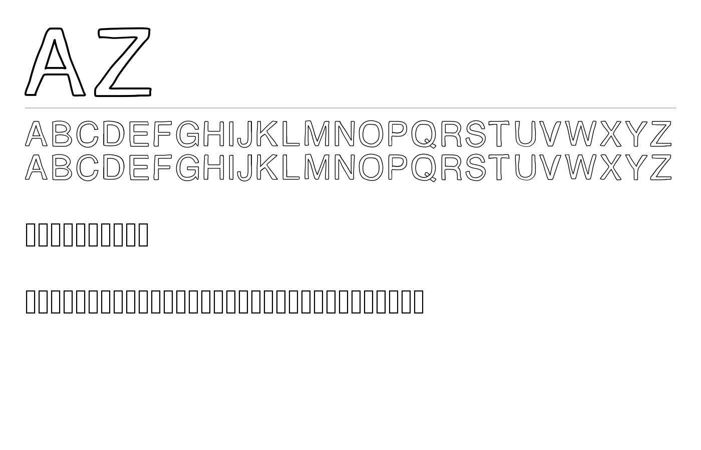 AZ Font preview