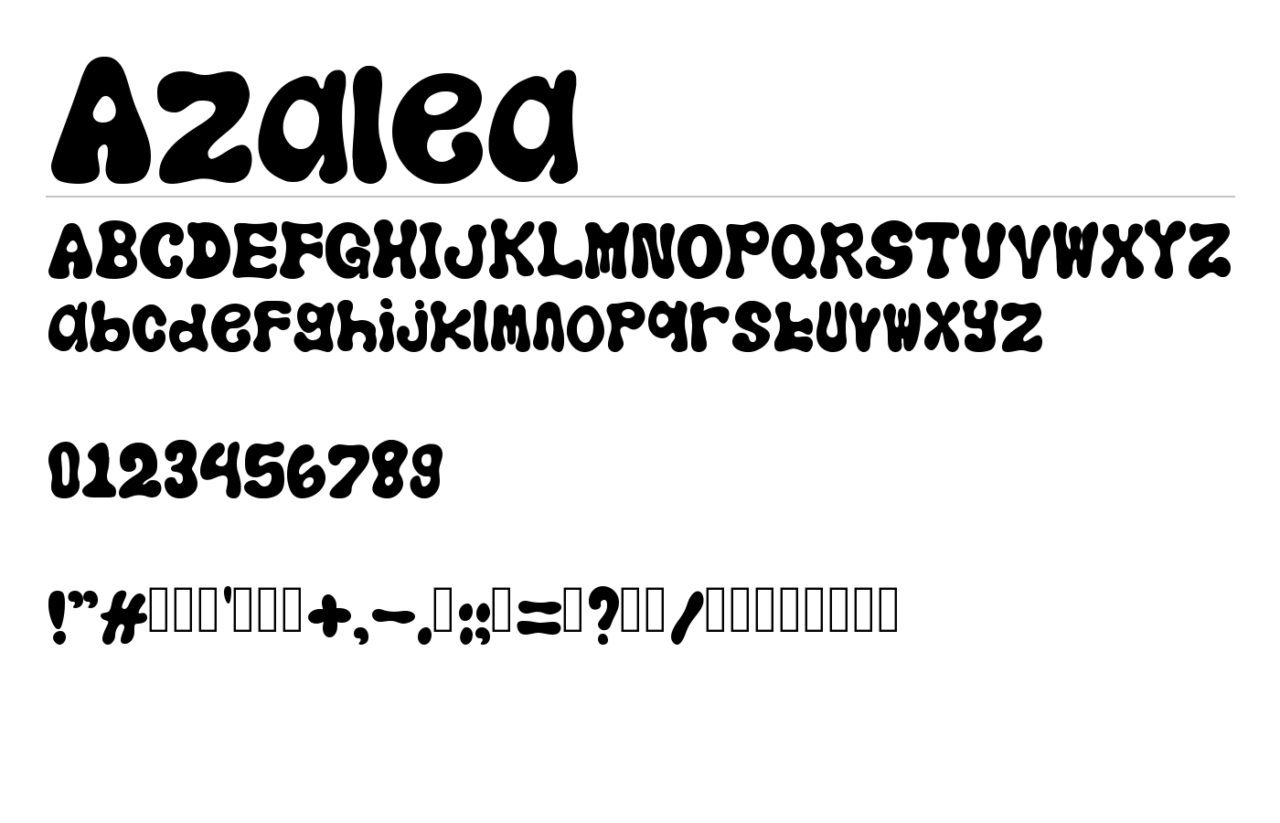 Azalea Font preview