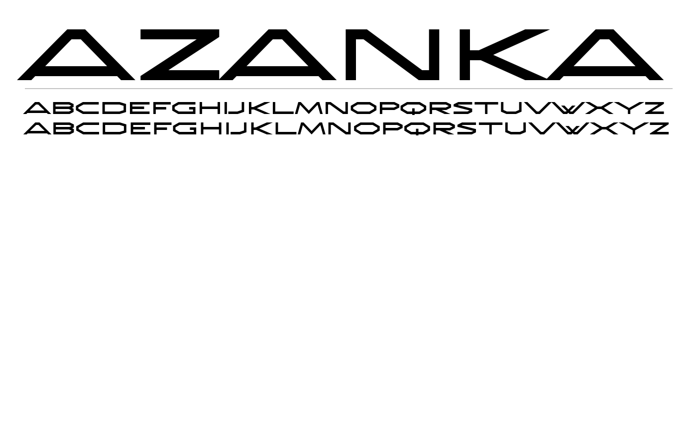 Azanka Font preview