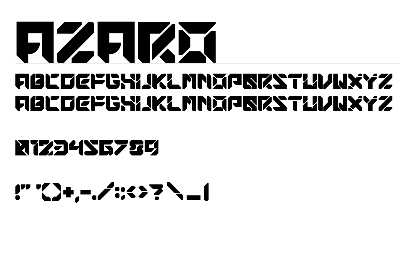 AZARO Font preview