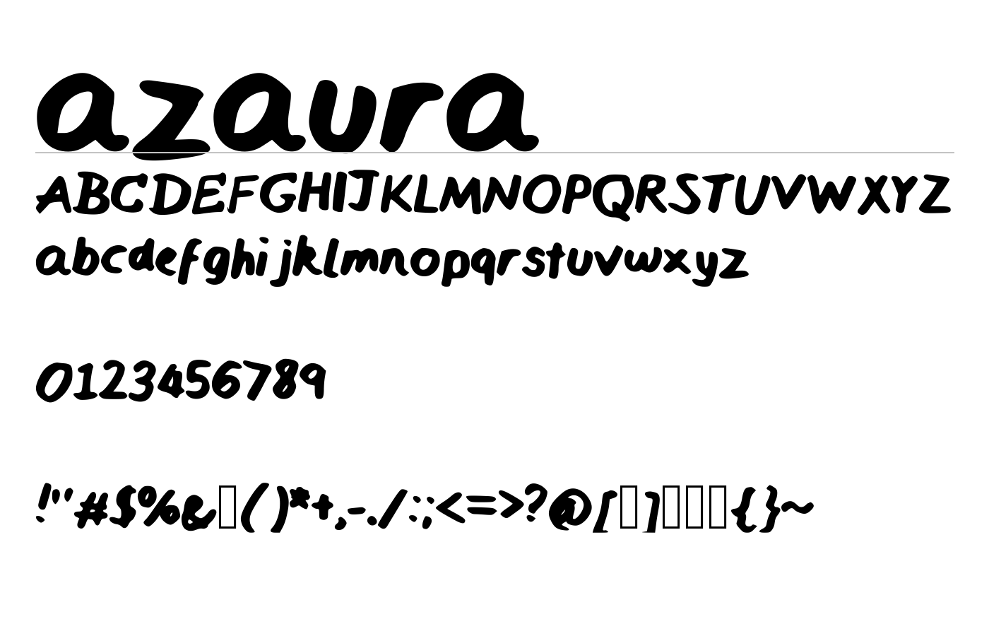azaura Font preview