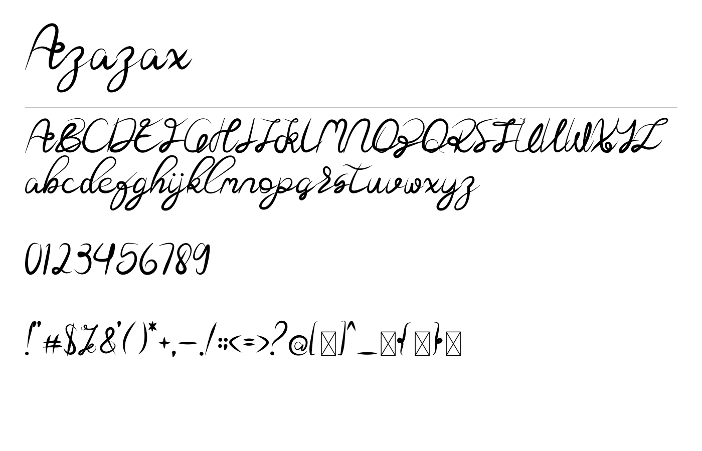 Azazax Font preview
