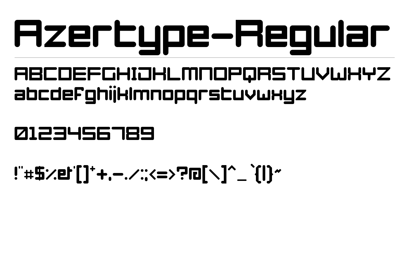 Azertype-Regular Font preview