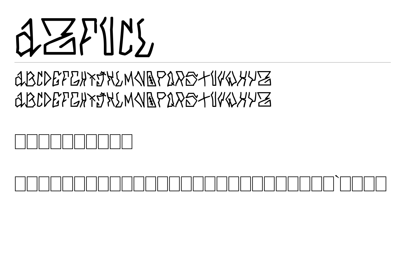 azfucl Font preview