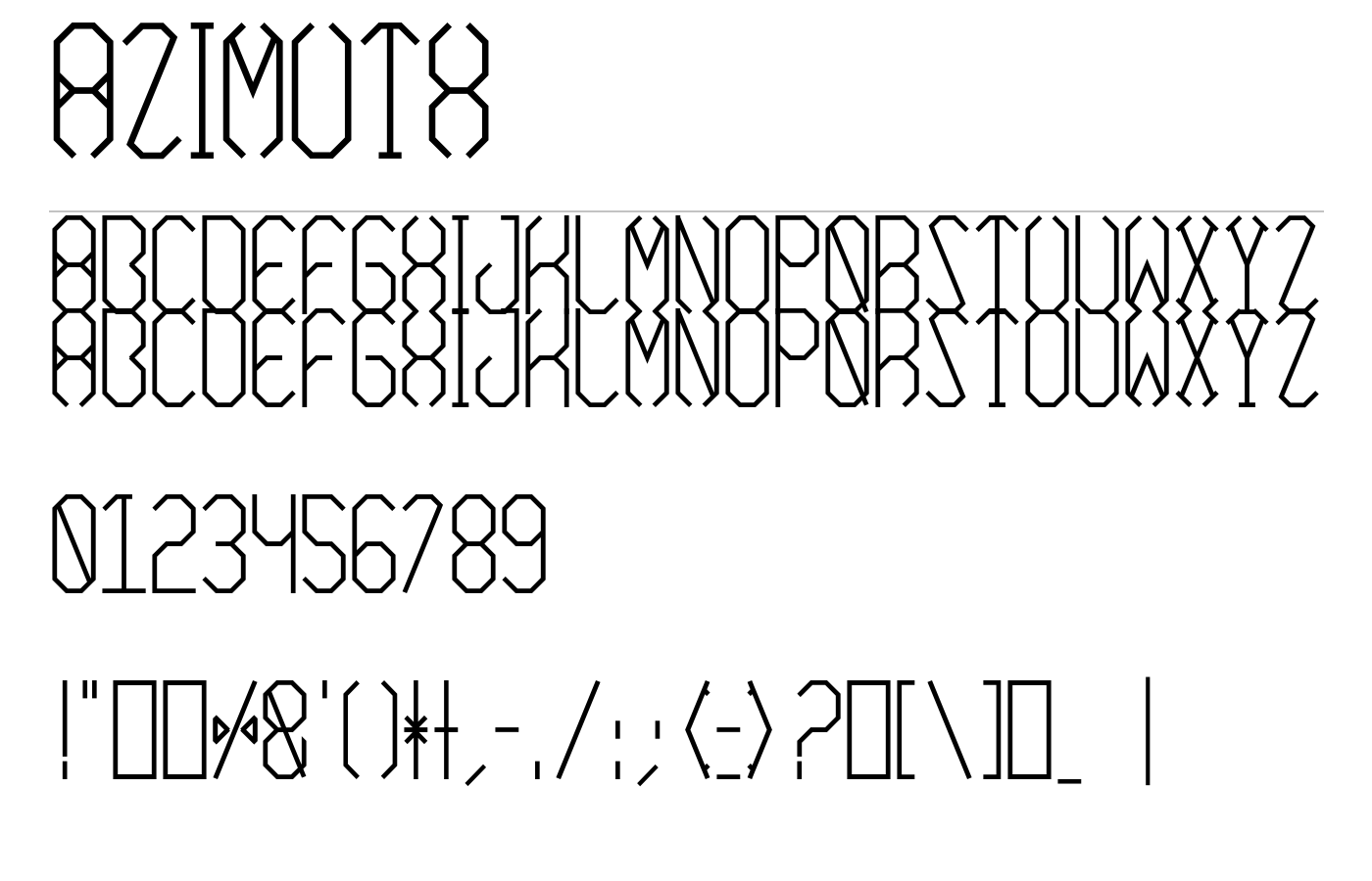 Azimuth Font preview