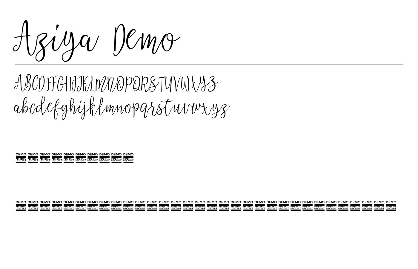 Aziya Demo Font preview