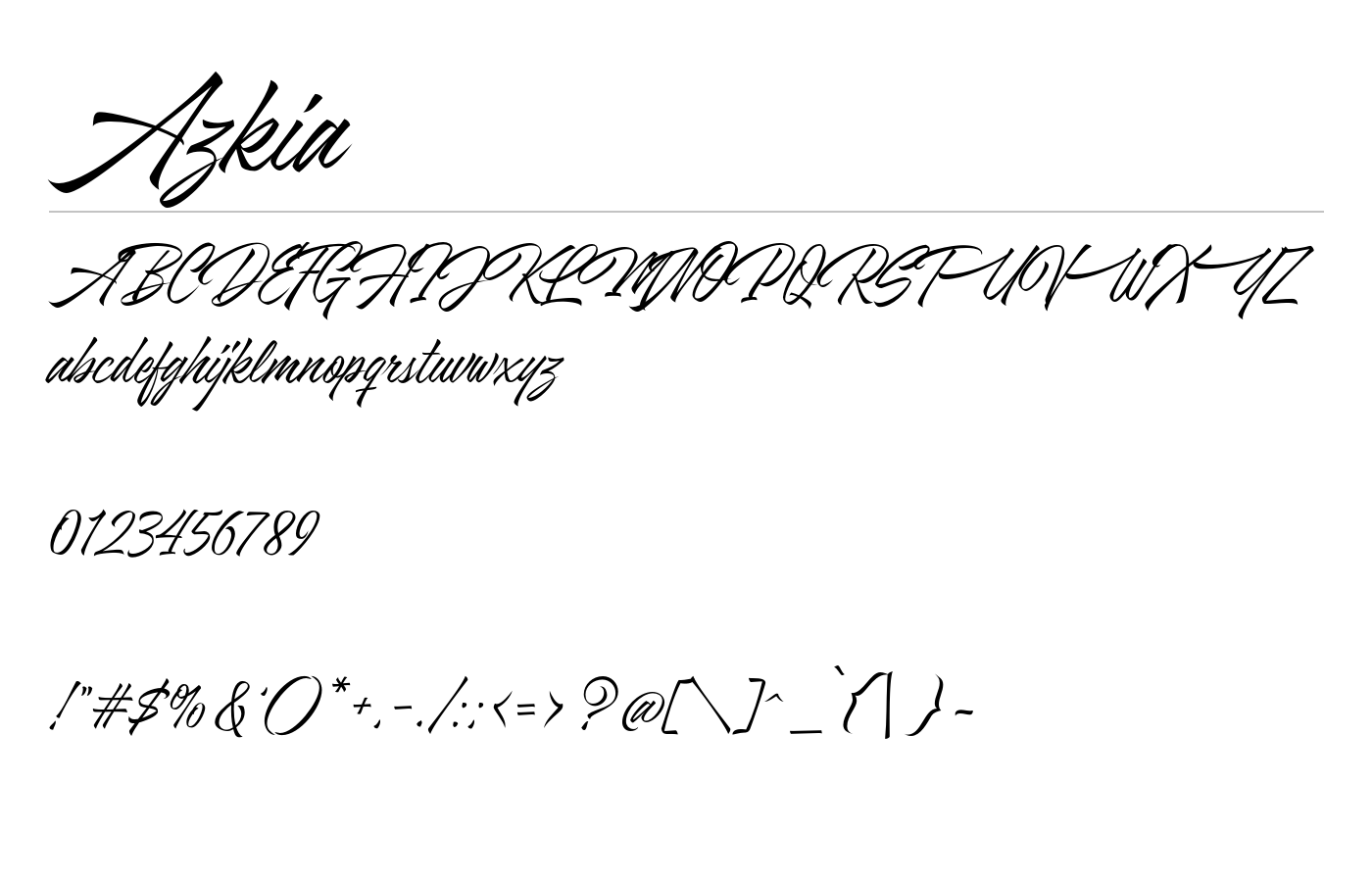 Azkia Font preview
