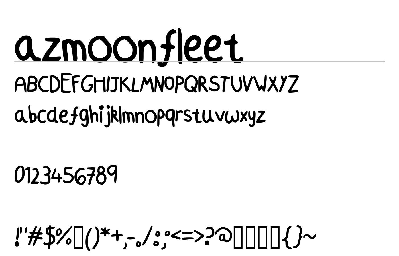 azmoonfleet Font preview