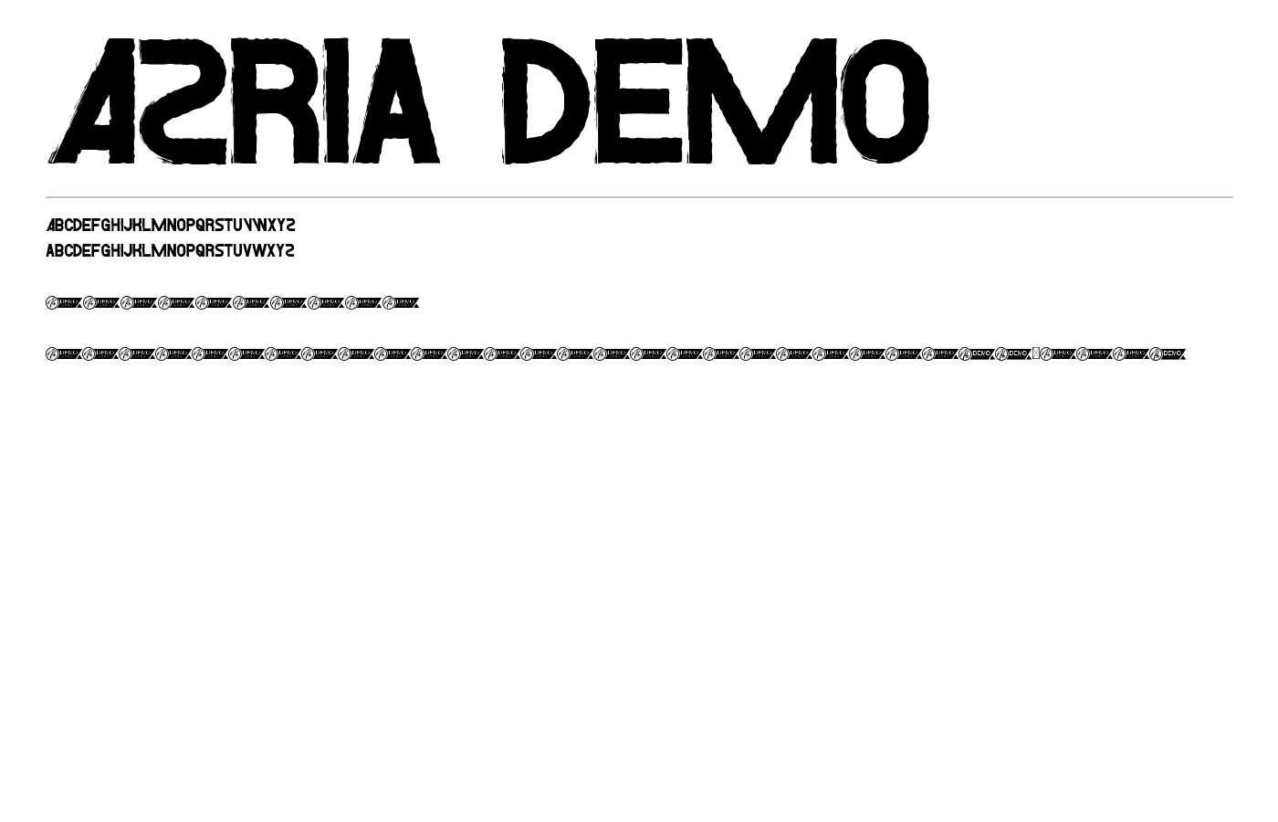 Azria Demo Font preview