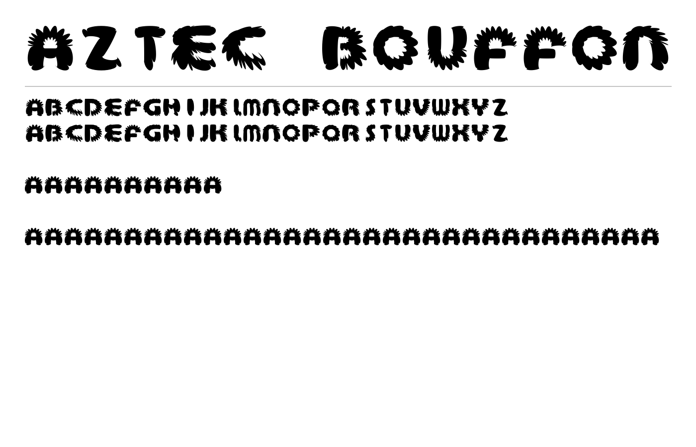 aztec bouffon Font preview
