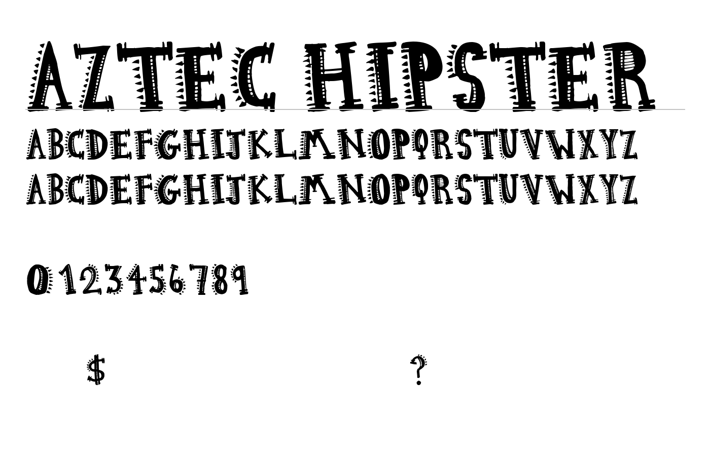 Aztec Hipster Font preview