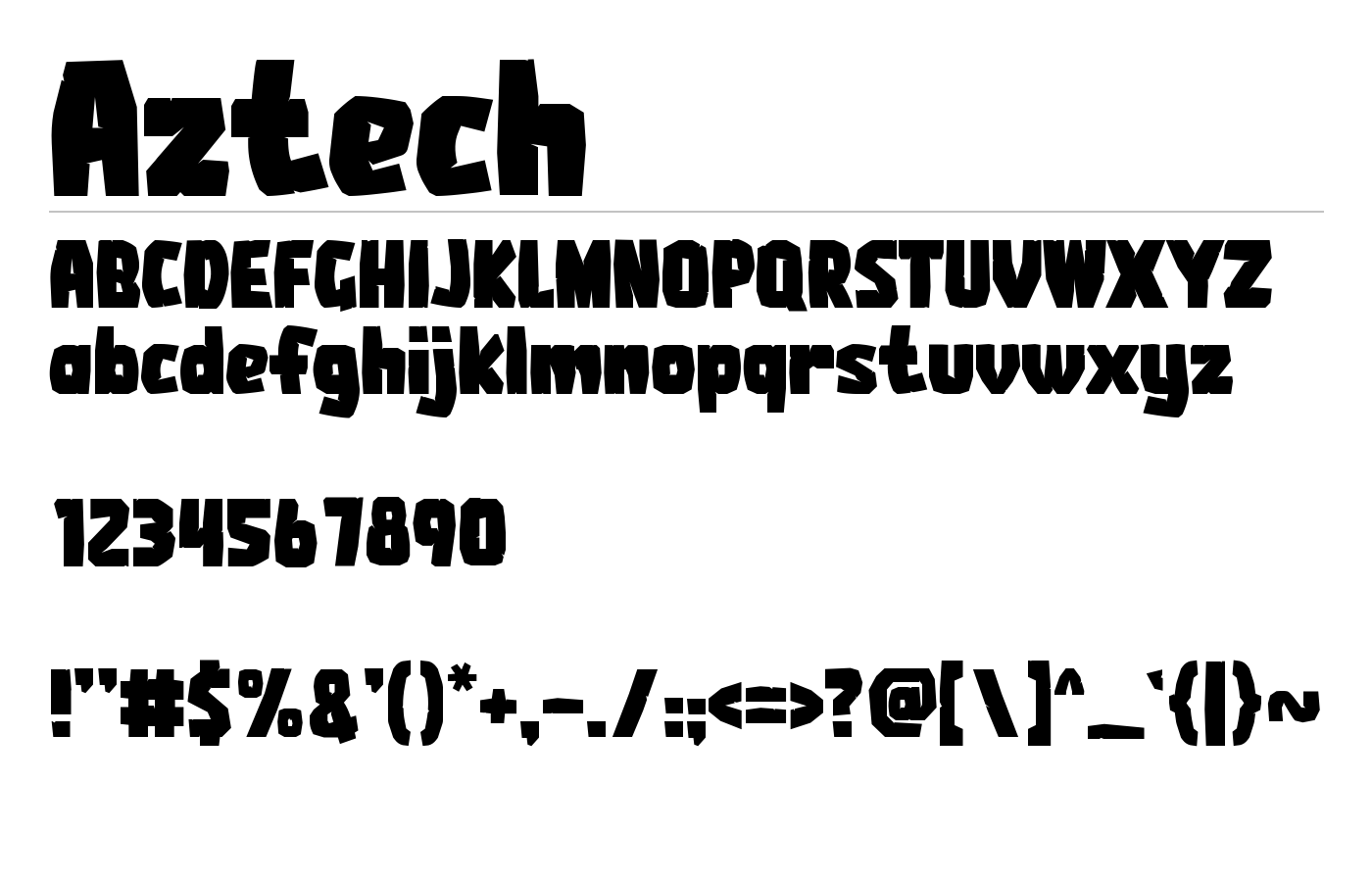 Aztech Font preview