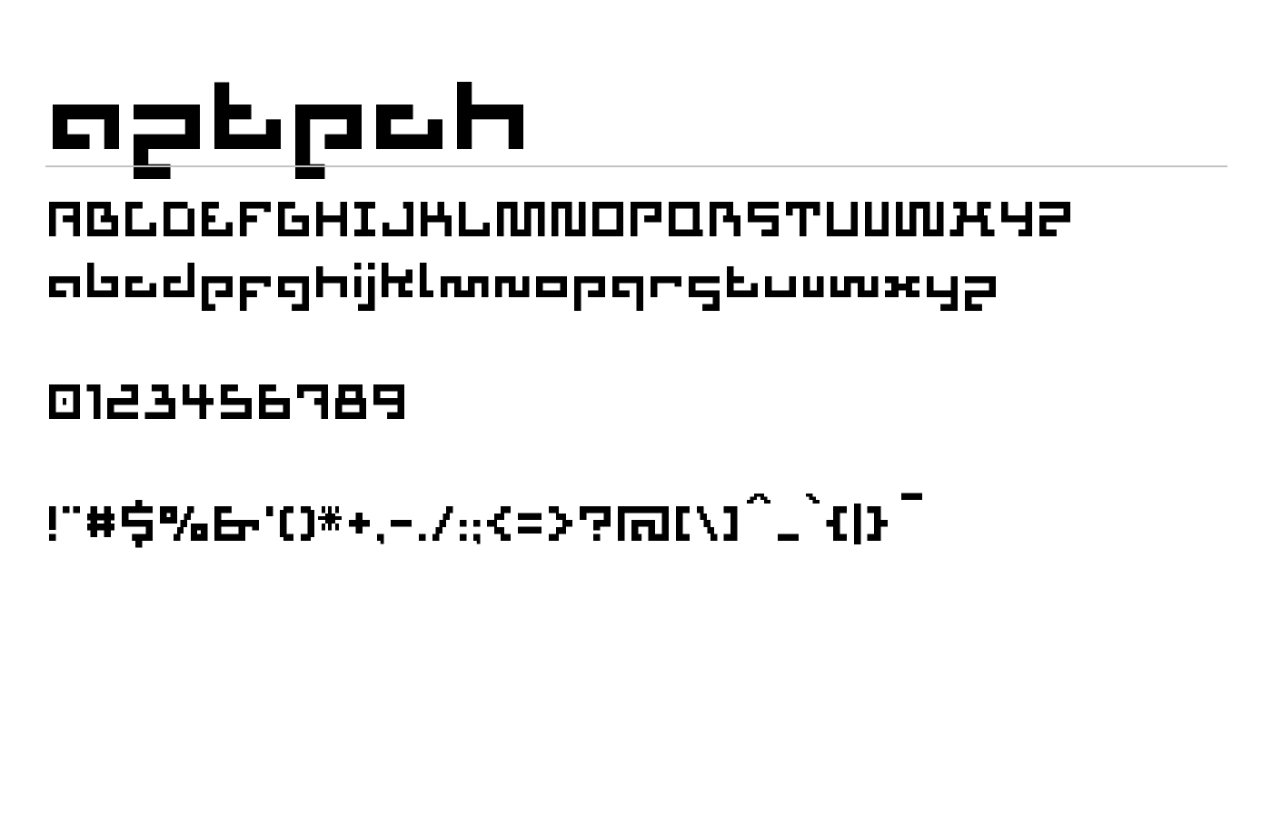 aztech Font preview