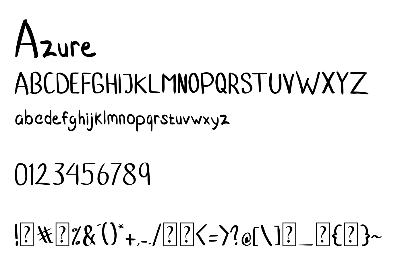 Azure Font preview