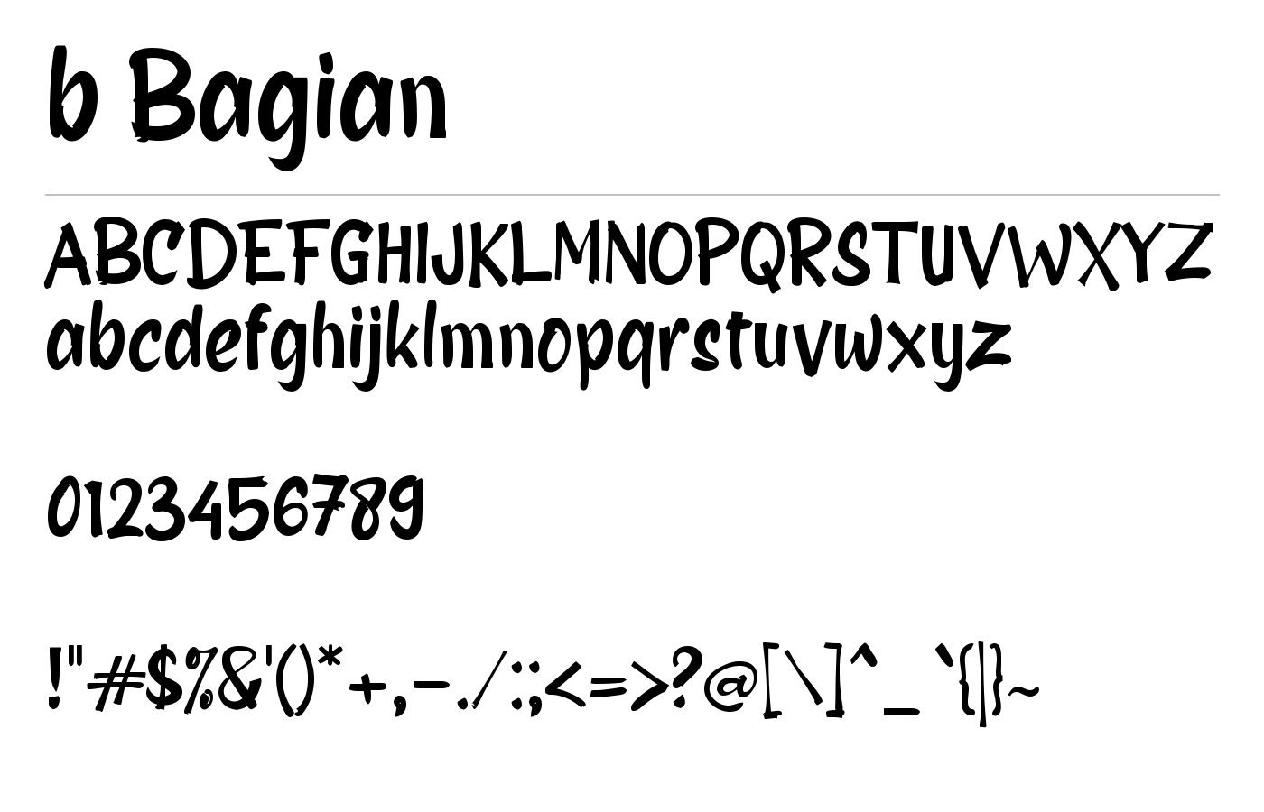 b Bagian Font preview