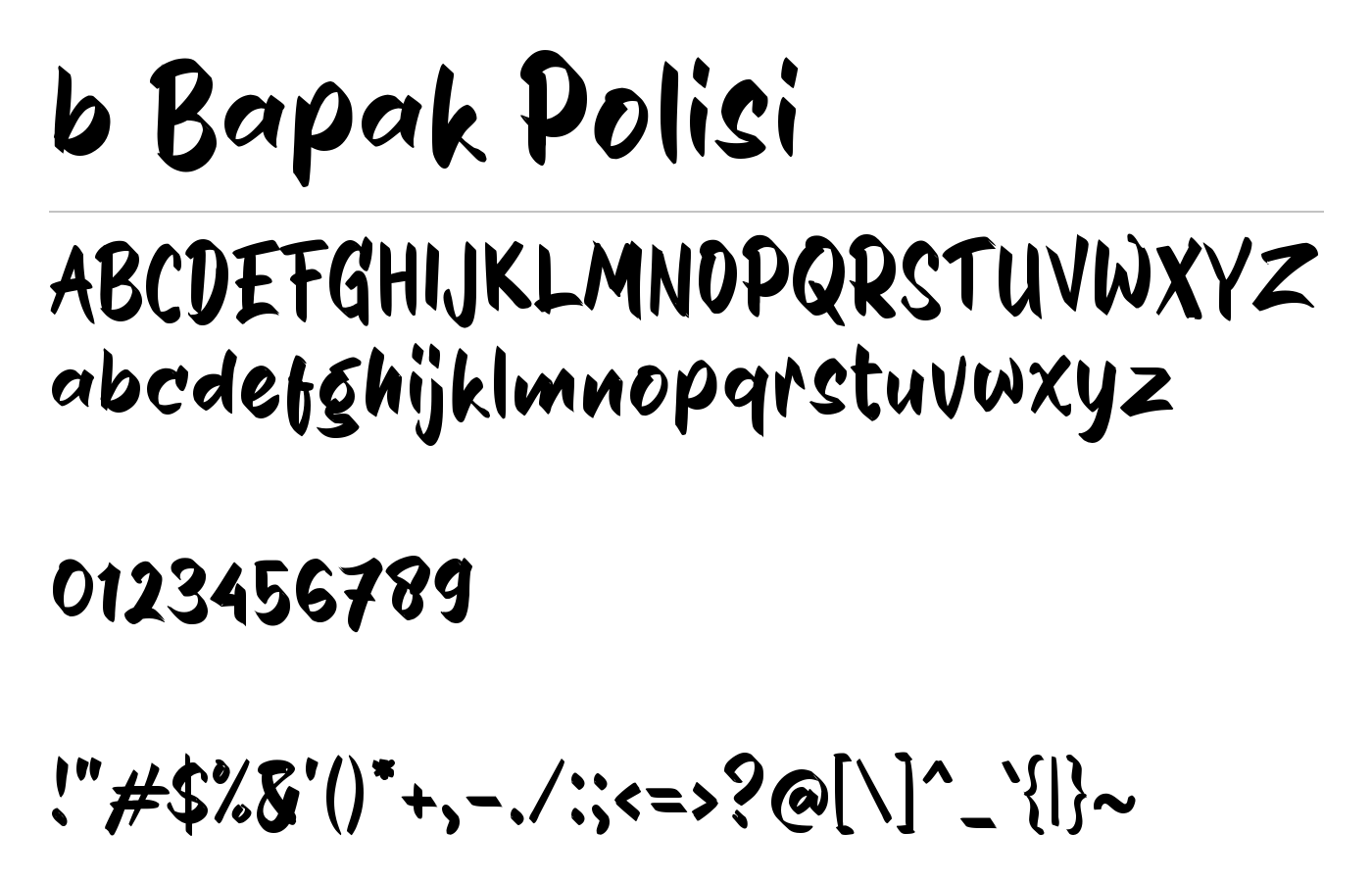b Bapak Polisi Font preview