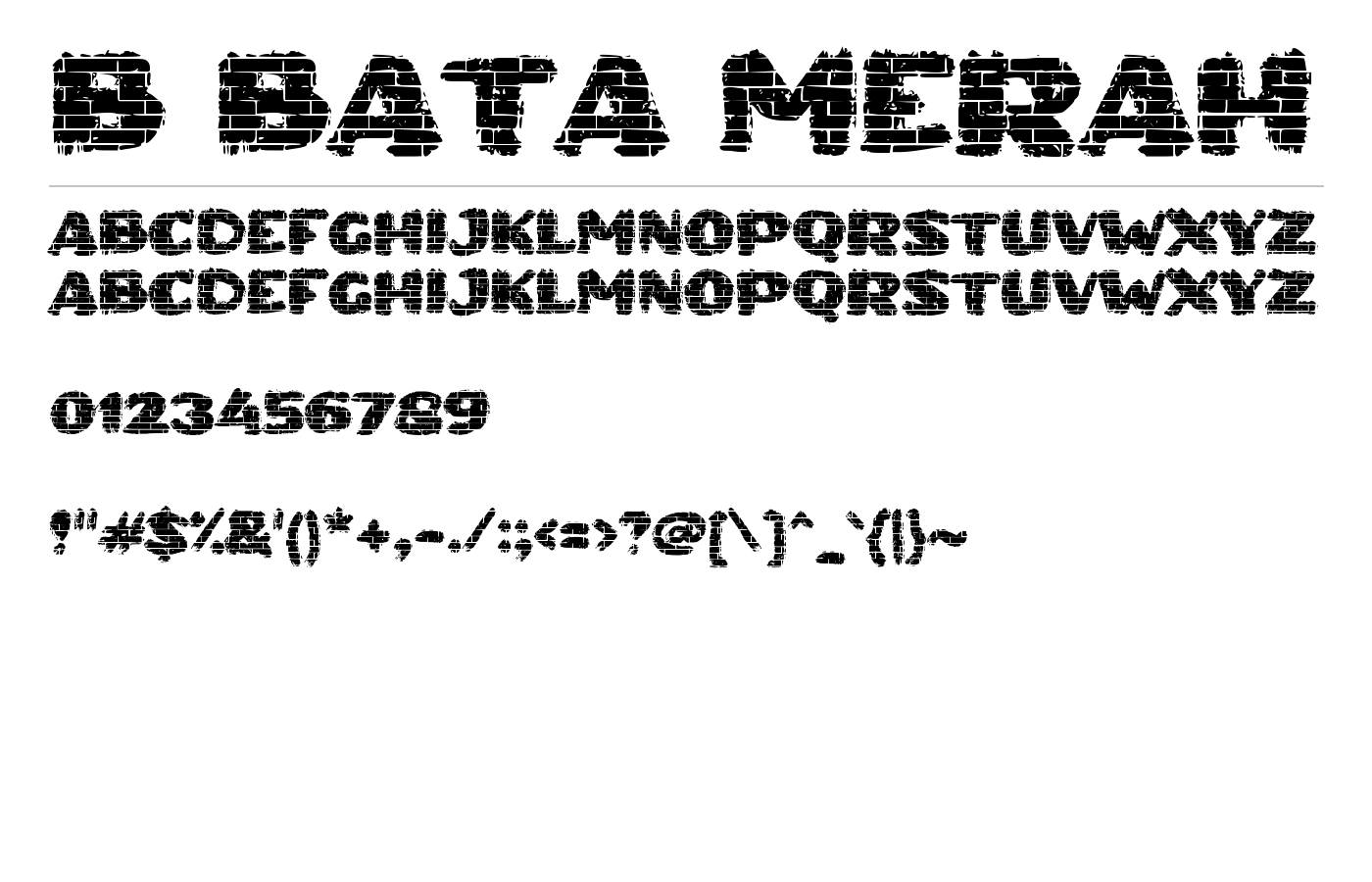 b Bata Merah Font preview