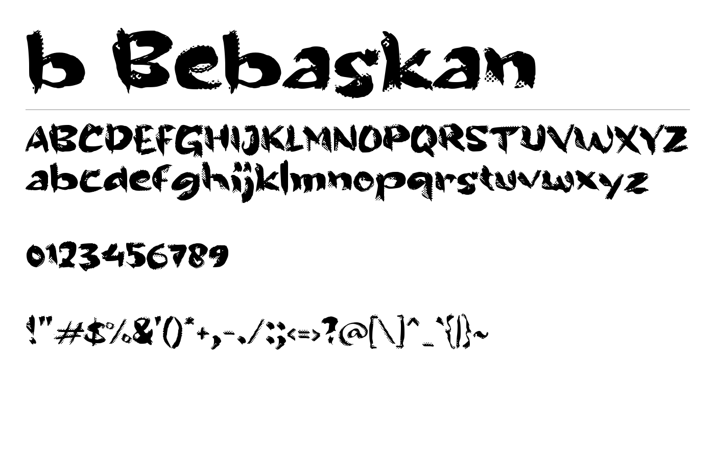 b Bebaskan Font preview