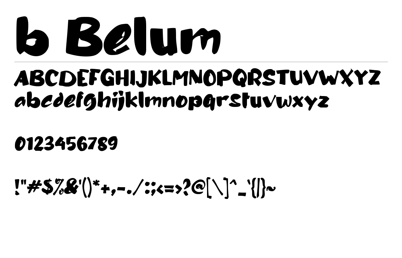 b Belum Font preview