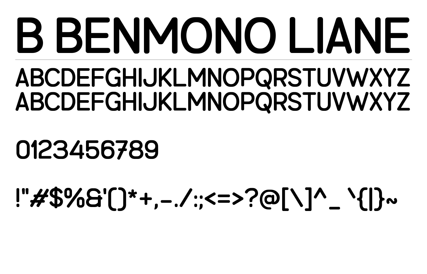 b Benmono Liane Font preview