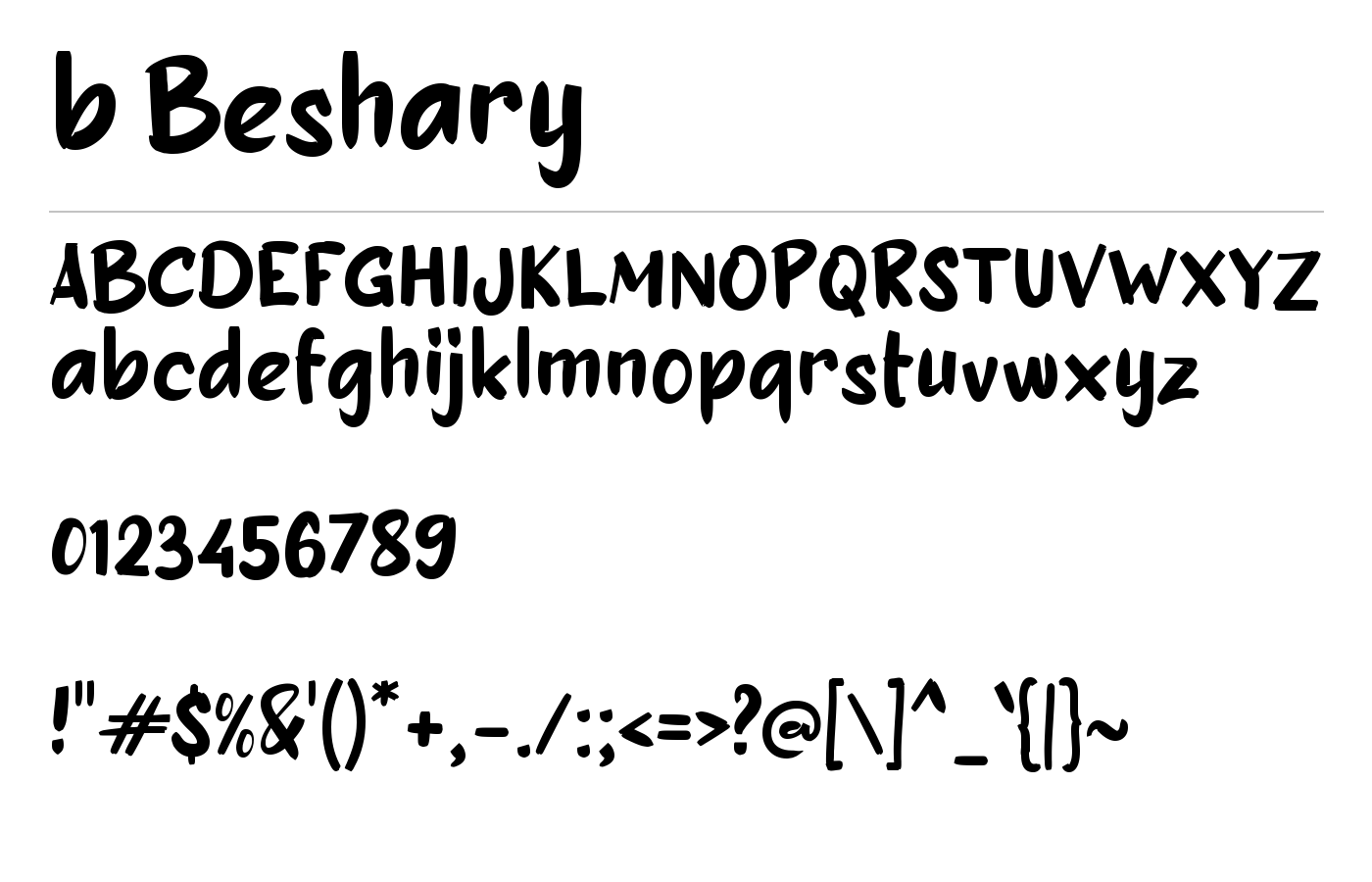b Beshary Font preview