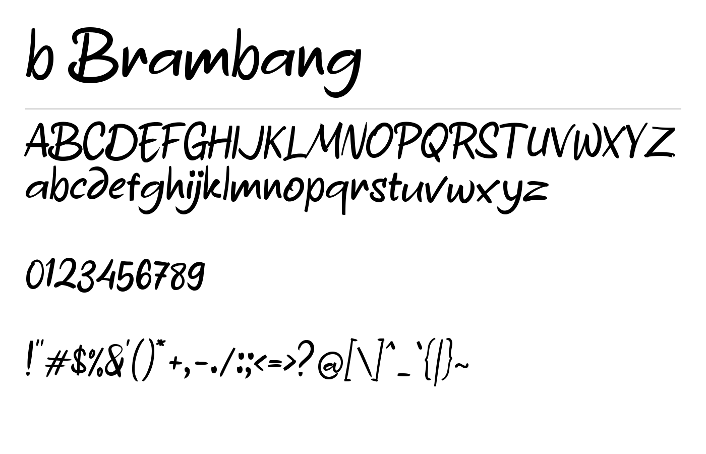 b Brambang Font preview