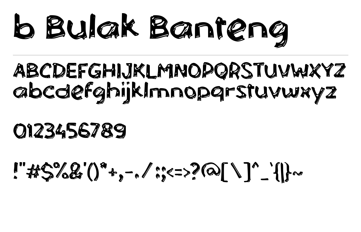 b Bulak Banteng Font preview