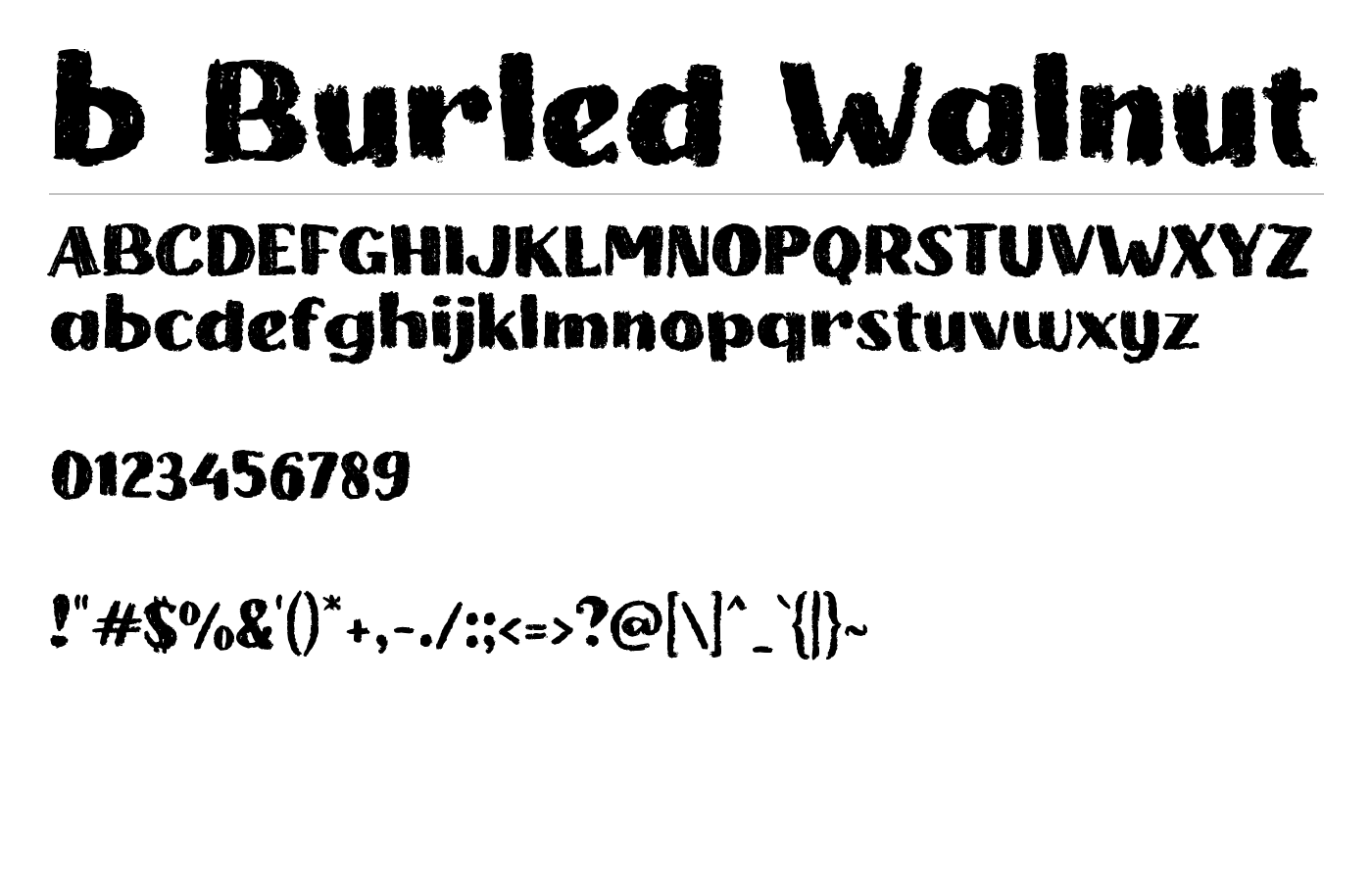 b Burled Walnut Font preview