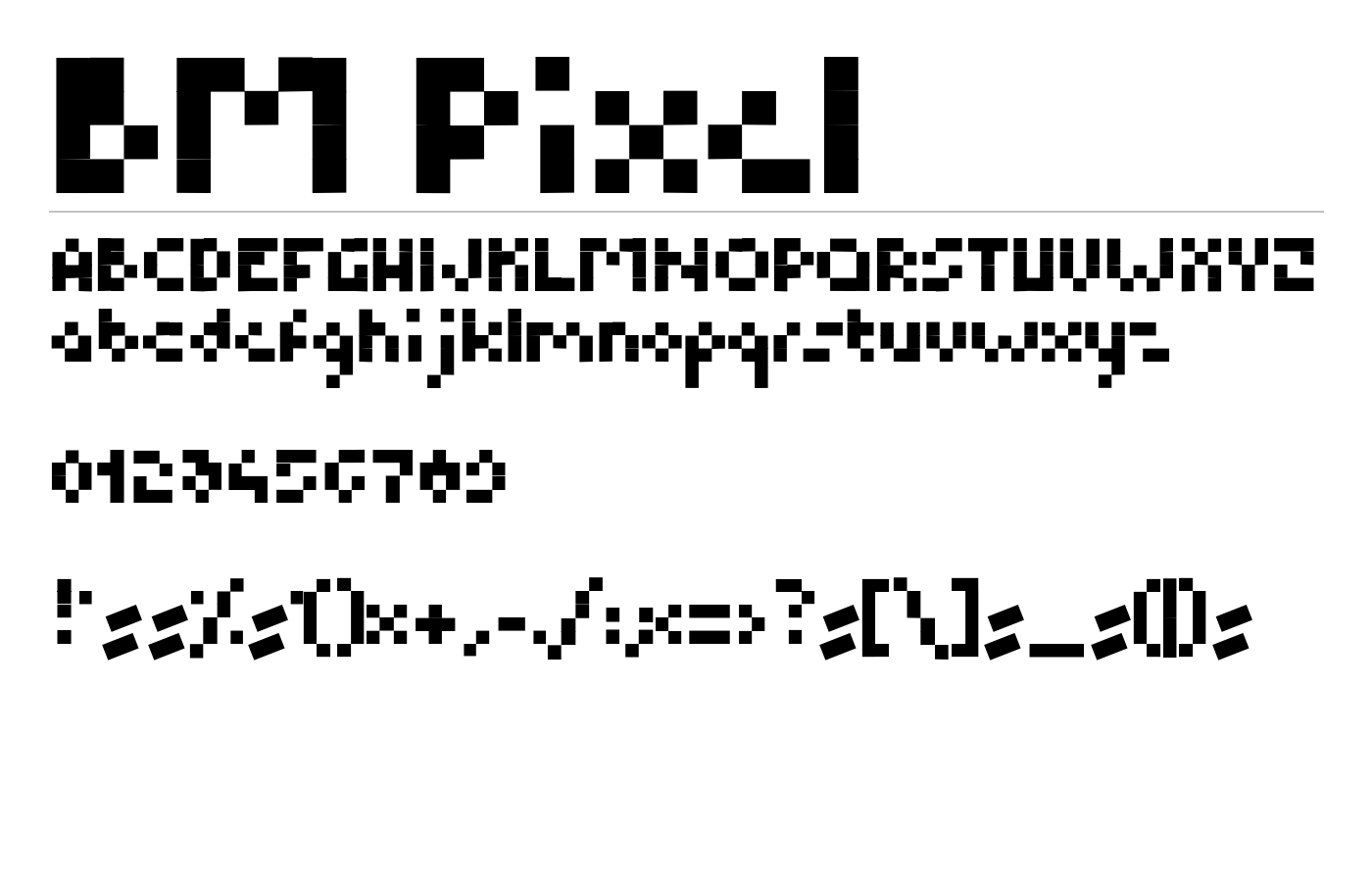 BM_Pixel Font preview