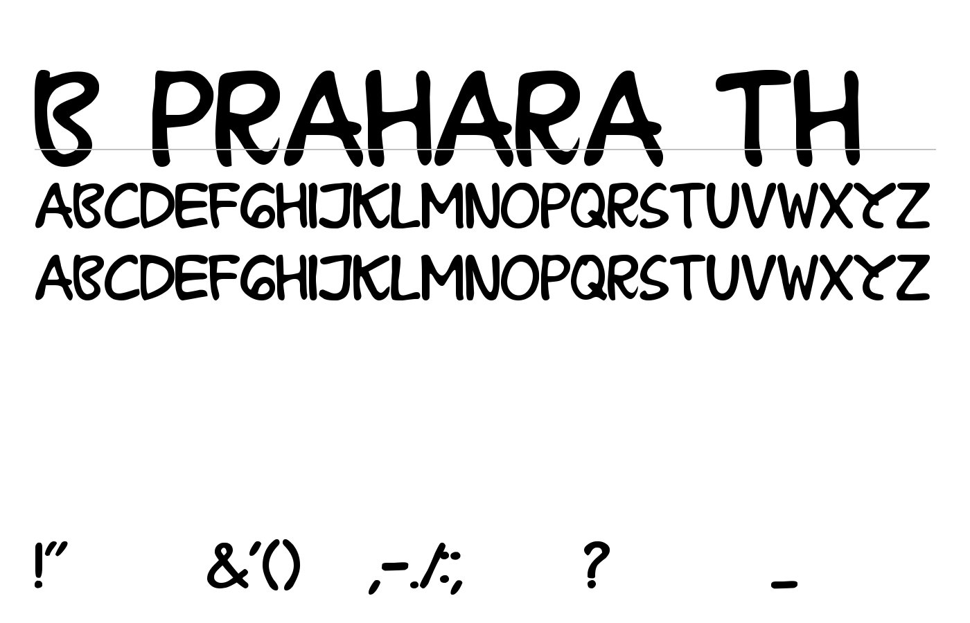 B Prahara TH_Tlsn Tgn Font preview