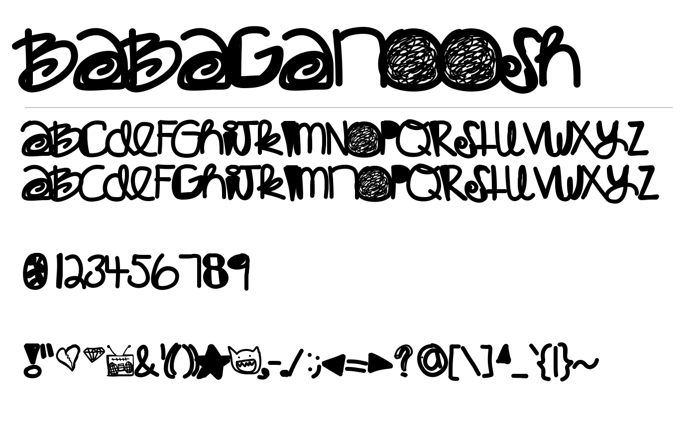 Babaganoosh Font preview
