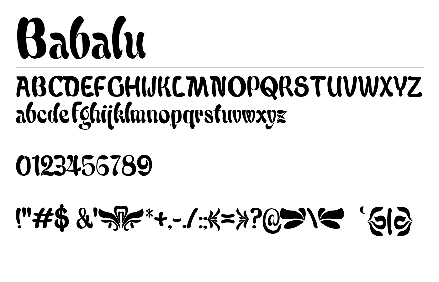 Babalu Font preview