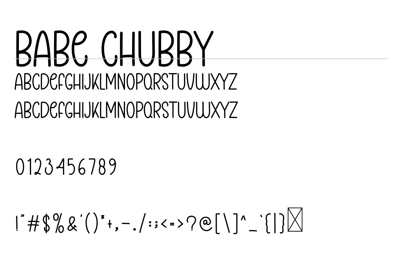Babe Chubby Font preview