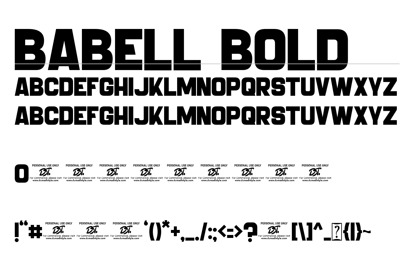 Babell Bold Font preview
