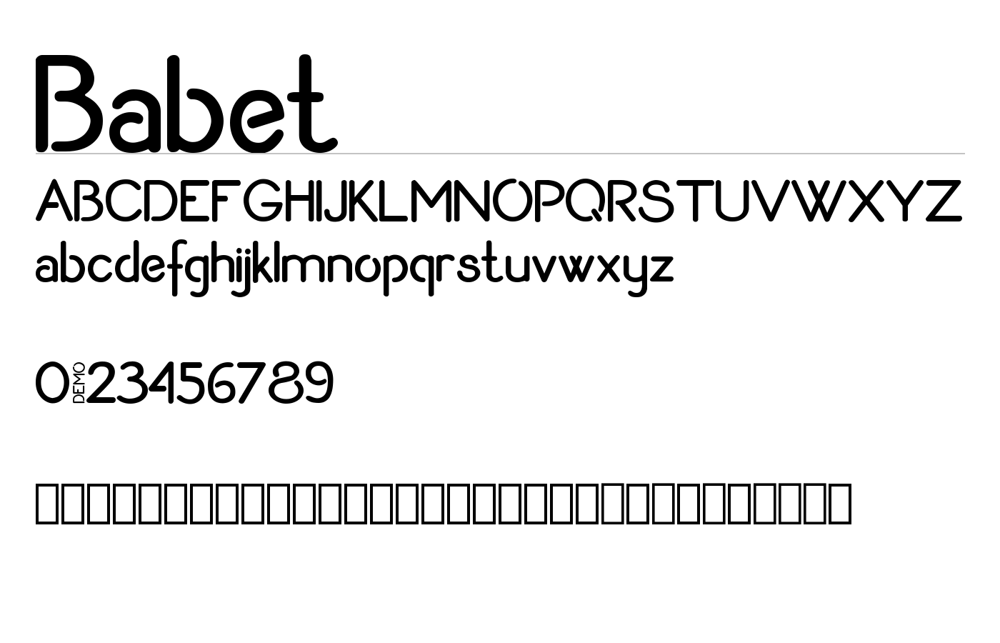 Babet Font preview