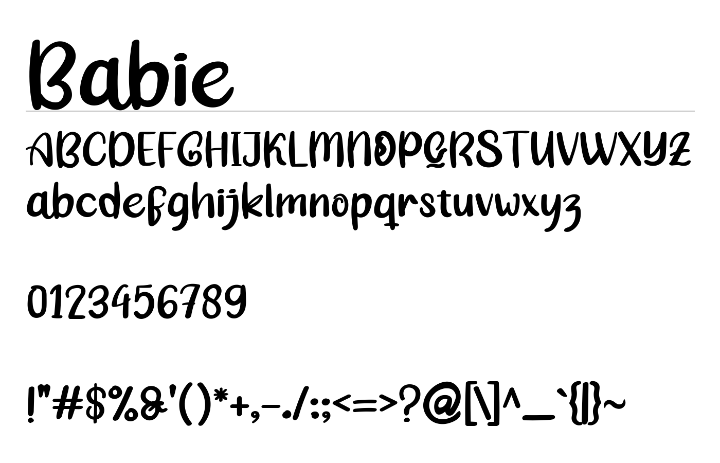 Babie Font preview