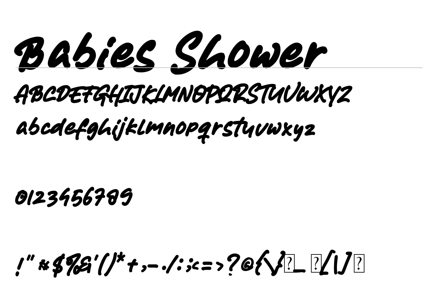 Babies Shower Font preview