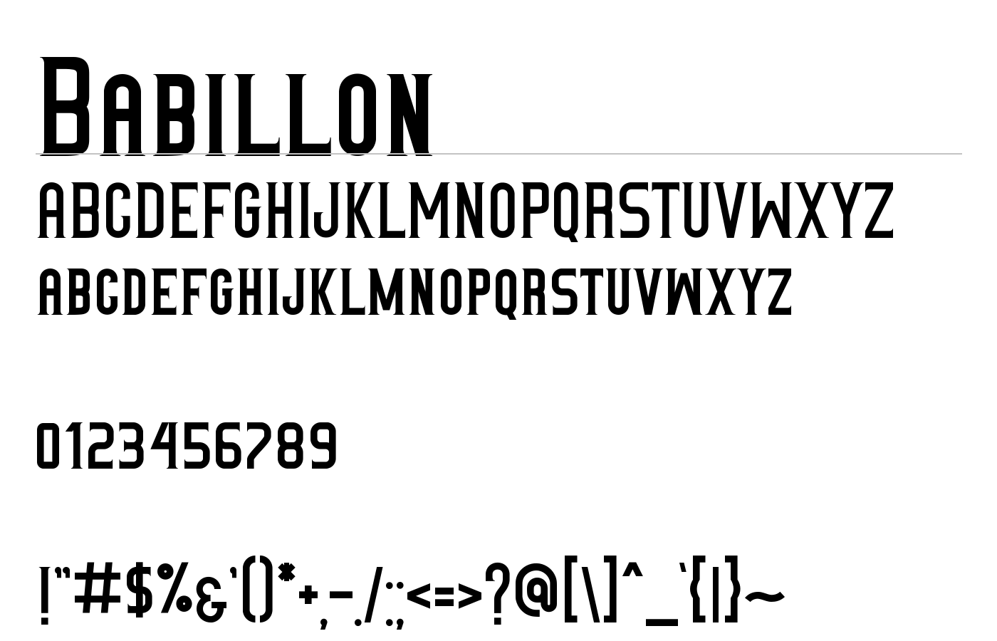 Babillon Font preview